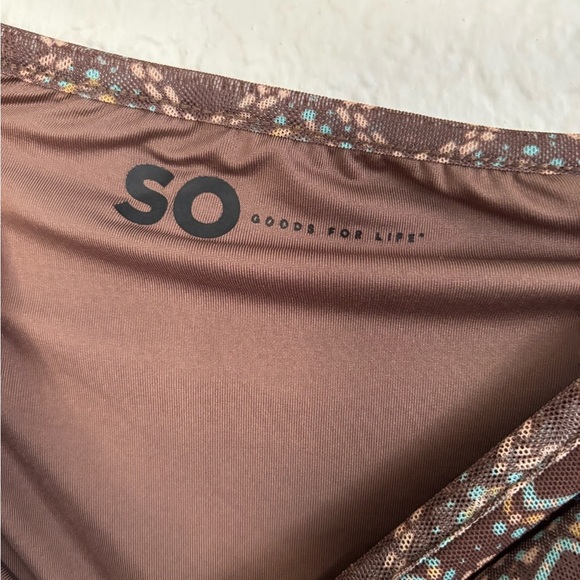 SO Geometric Patterned Mini Skirt - Brown - Picture 4 of 10